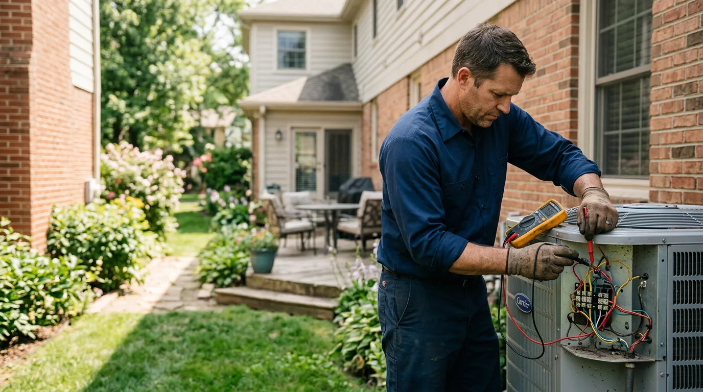 HVAC technician working near Orting, WA